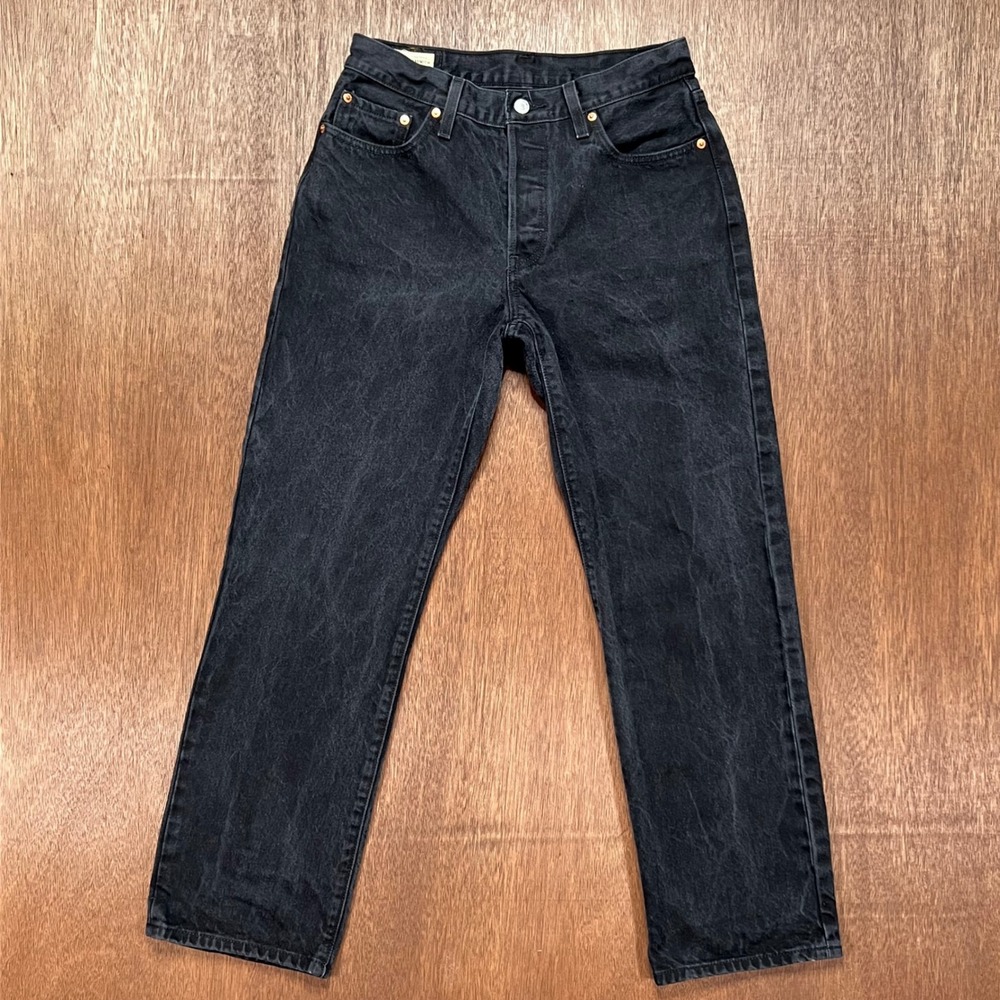 Vintage Levis 501 BIG E Original Fit Jeans Black Straight Leg W28 L30 A1959-0035